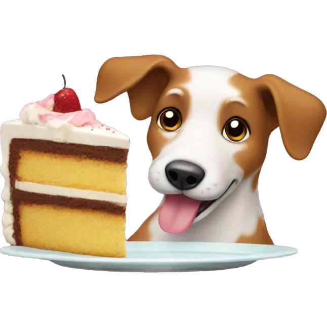  dog eating cake emoji