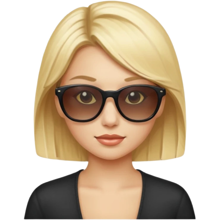 Blonde girl with sunglasses  emoji