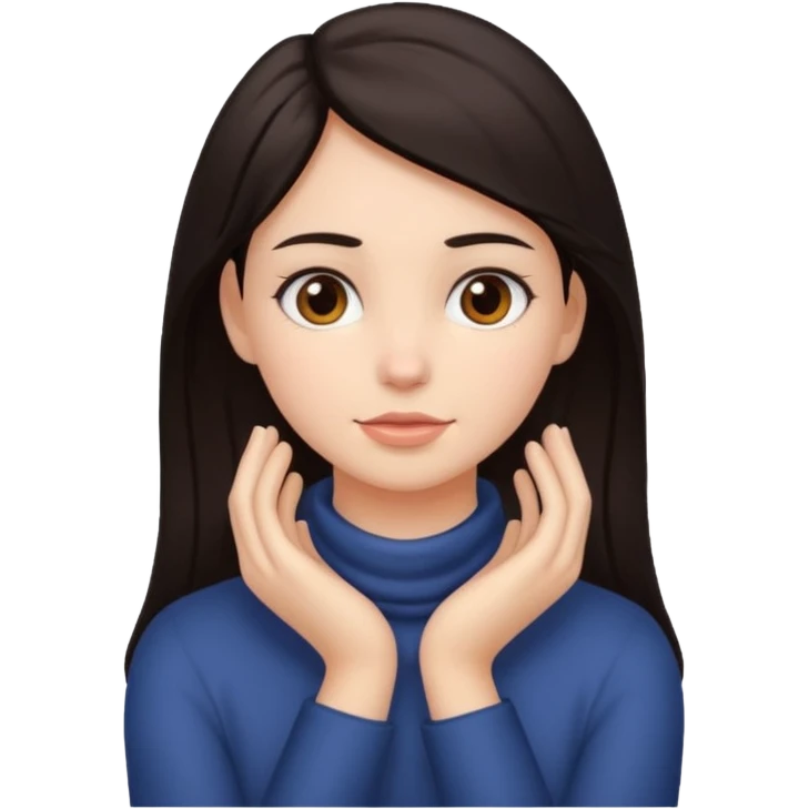Girl with hands around neck  emoji