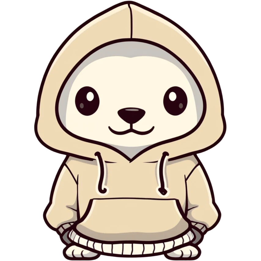 Dog with hoodie emoji