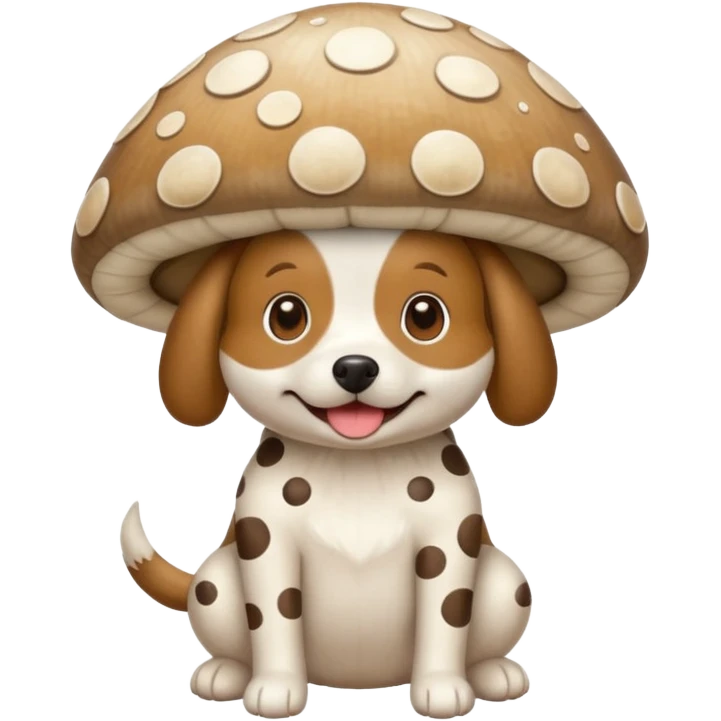 Dog in light mushroom costume emoji
