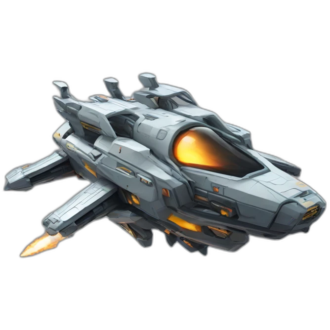 SHMUP space ship with guns and missiles emoji