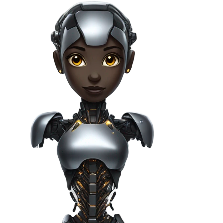 black robot girls  emoji