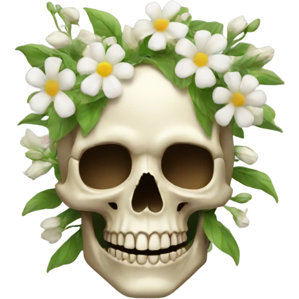 skull with flowers emoji