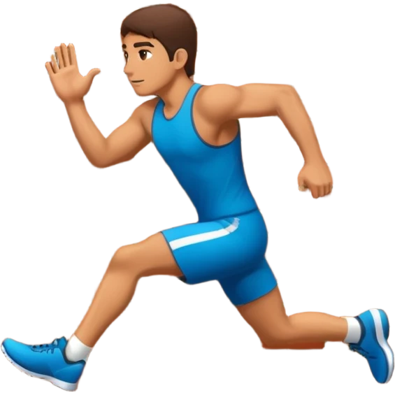 Someone hopping a wall emoji