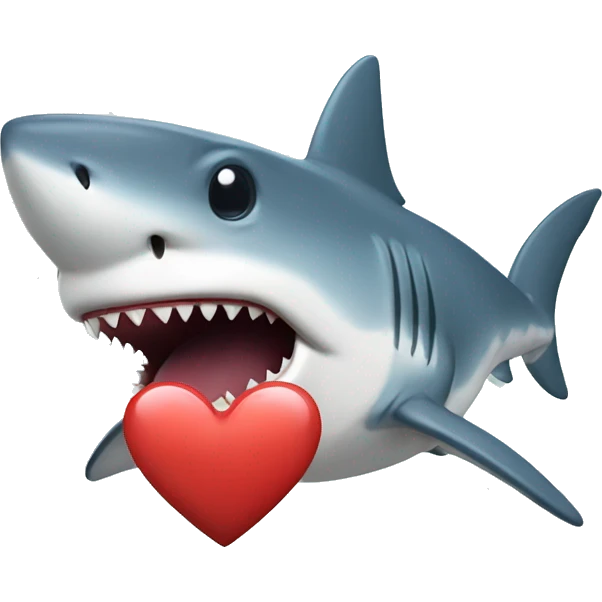Shark with heart  emoji