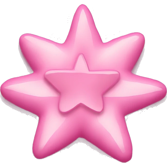 Three small pink , 4-pointed stars grouped together. The stars have a slightly elongated shape, giving them a twinkling effect. They vary in size, with the largest star in the center and two smaller stars on either side.  emoji
