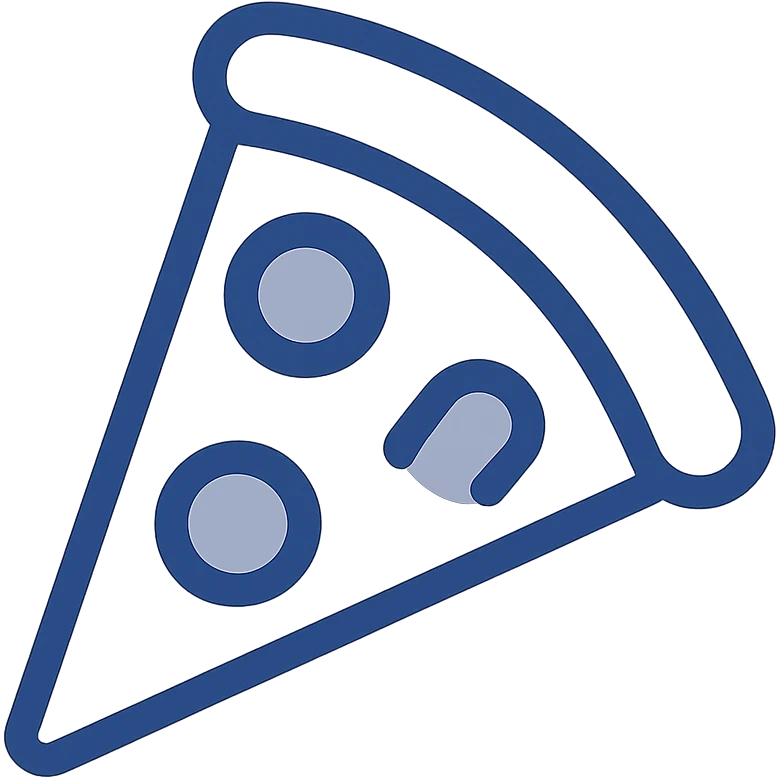 slice of pizza, clean modern icon style emoji