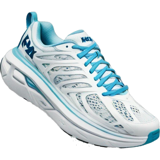 Hoka one one white pair of sneakers  emoji