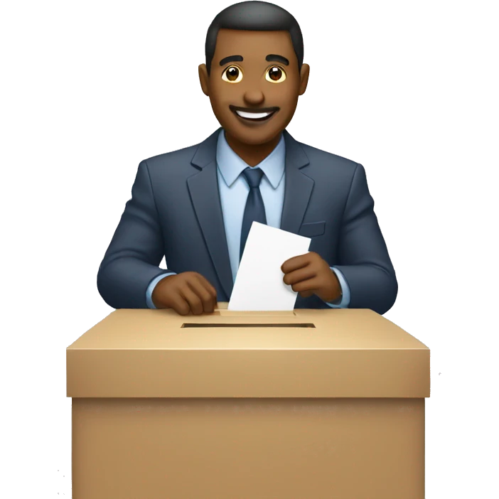 man voting emoji