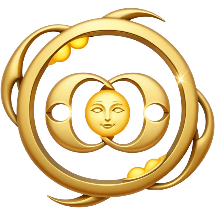 Infinity sign and in sign sun and moon emoji