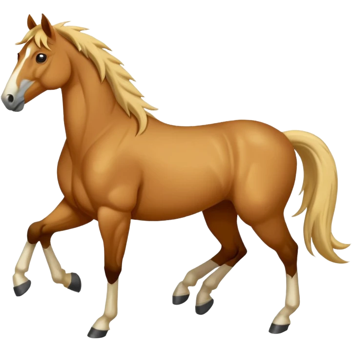 Realistic tan mustang horse emoji