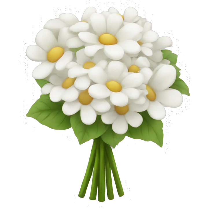white flower bouquet  emoji