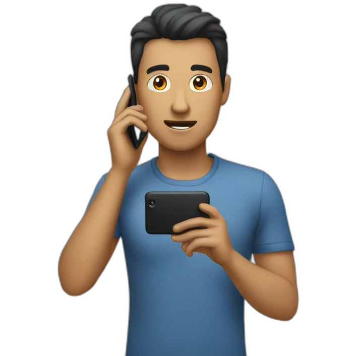 persona viendo el celular sorprendido  emoji
