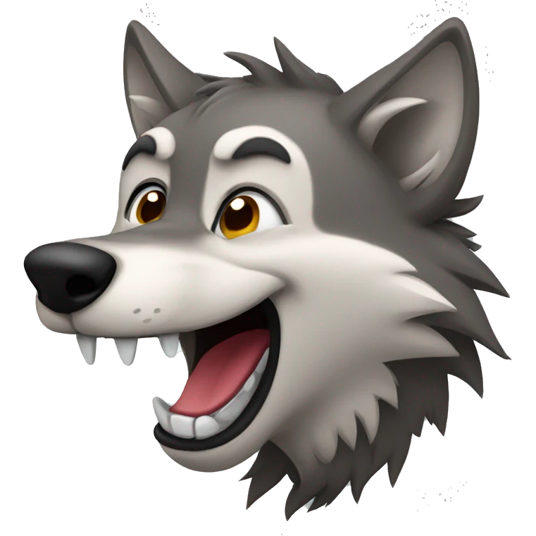 Wolf laugh emoji