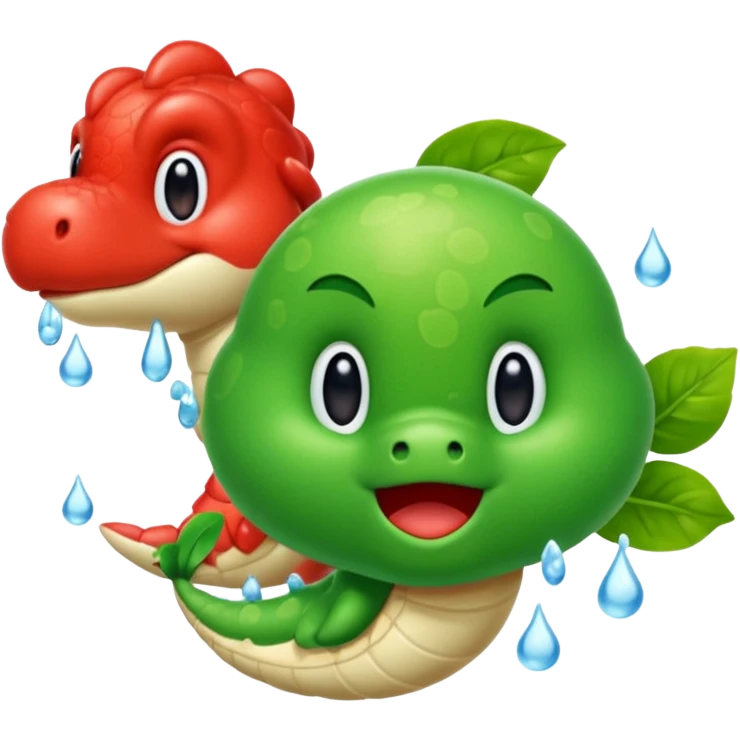 Yoshi was too cold and Scampi was too hot! emoji