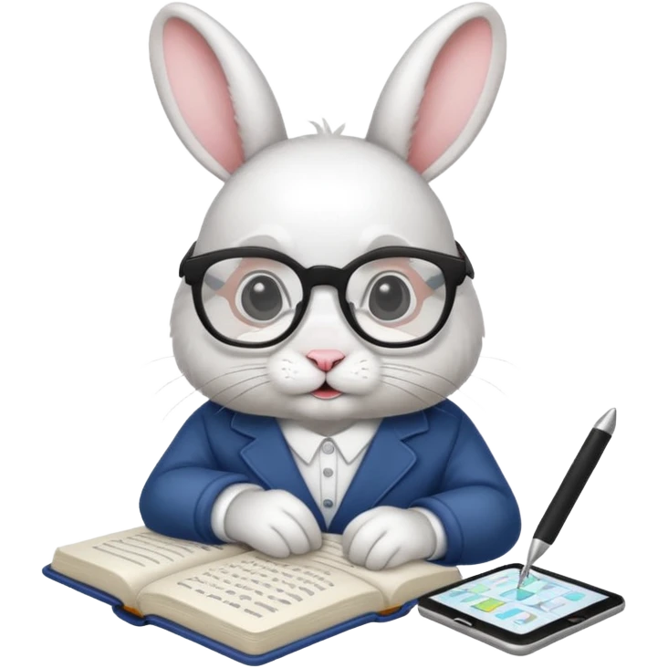 A rabbit doing Time-Intensive Manual Research emoji