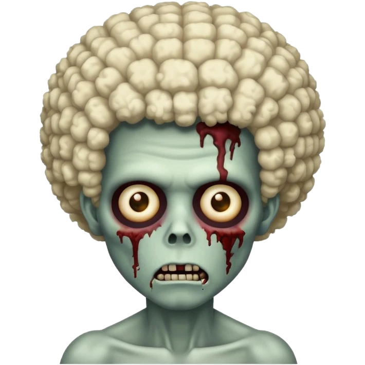 Zombie with afro emoji