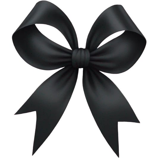 Black bow emoji