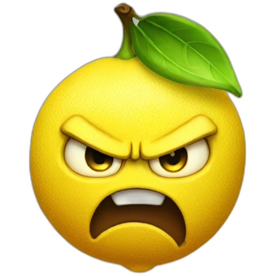 Angry gaming lemon emoji
