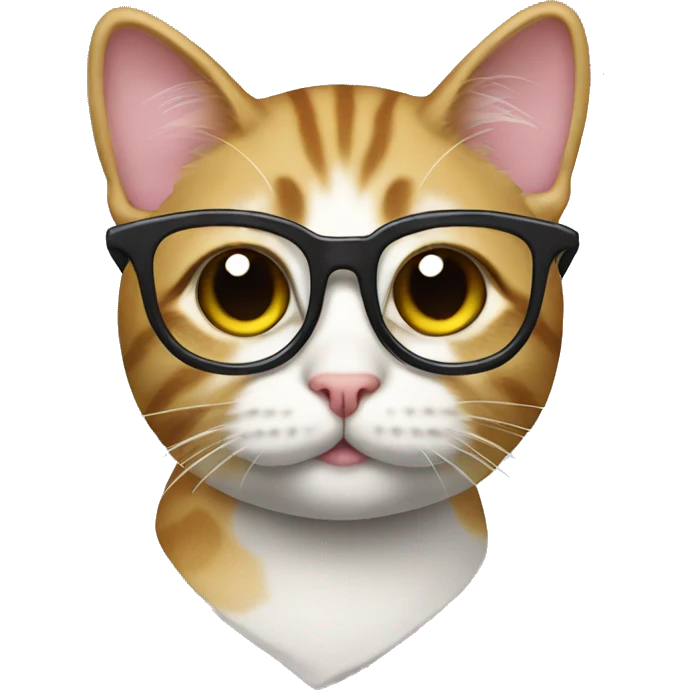 cat in glasses with dollar sign emoji
