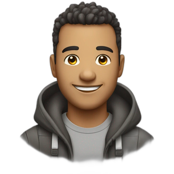 Homem alto branco de meia idade sorrindo emoji