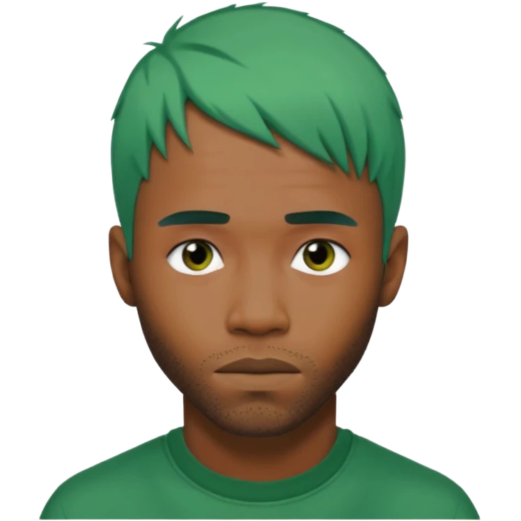 frank ocean with green hair emoji  emoji