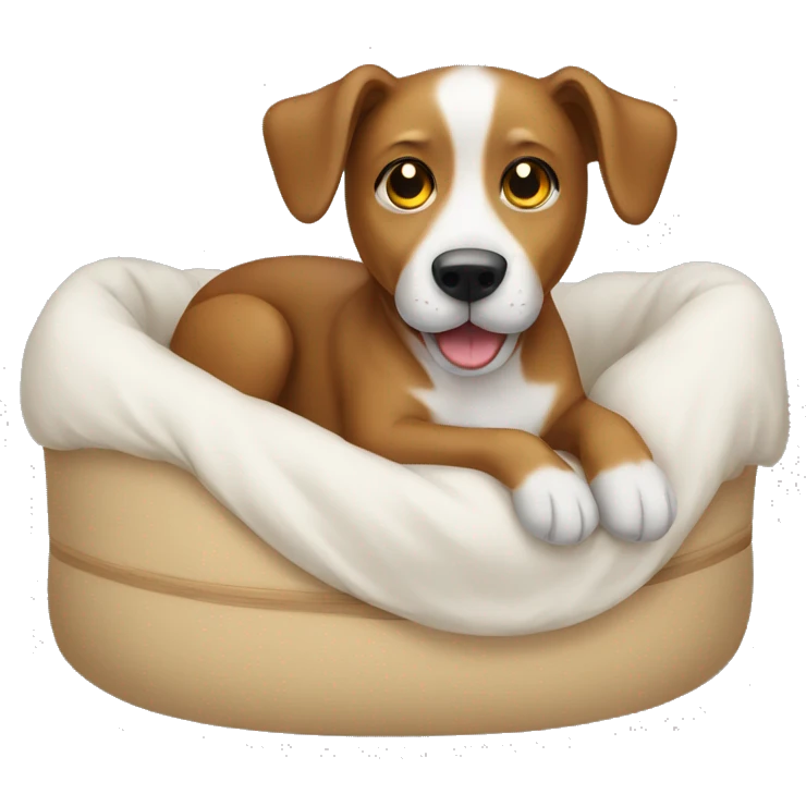 Dog in a bed emoji