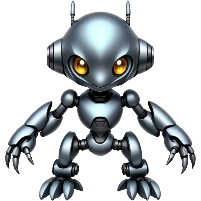 Dark Cute Shiny Cyber-Fakémon-hybrid-creature (full body)  emoji