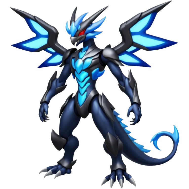 Shiny Aural Darkrai-Zekrom-Genesect-Fakémon-fusion (full body) emoji