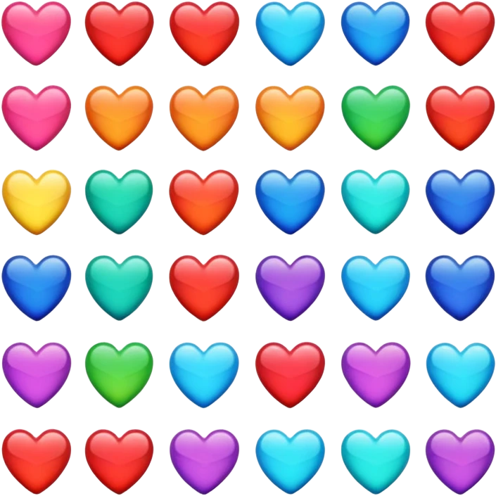 Rainbow hearts  emoji