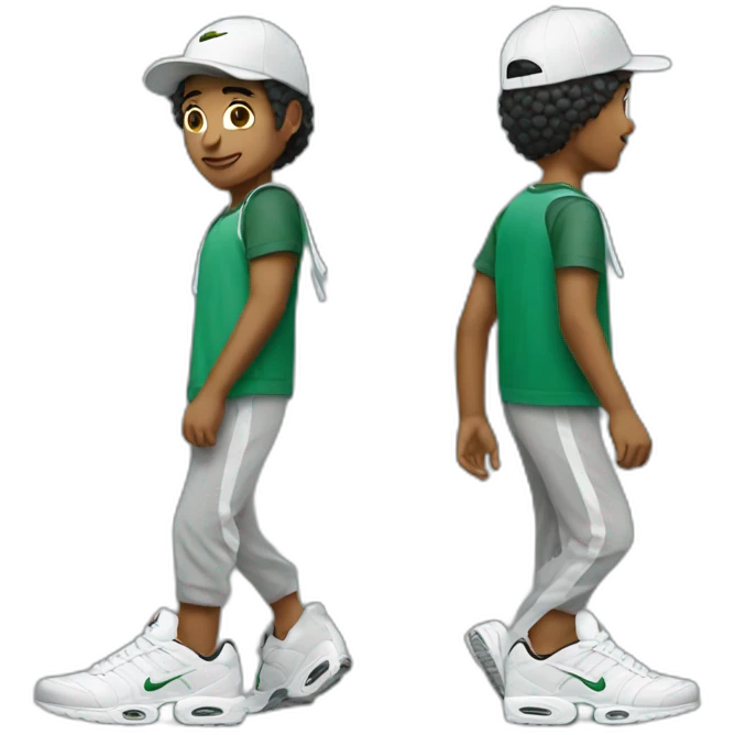 Arab with lacoste hat and nike tn shoes  emoji