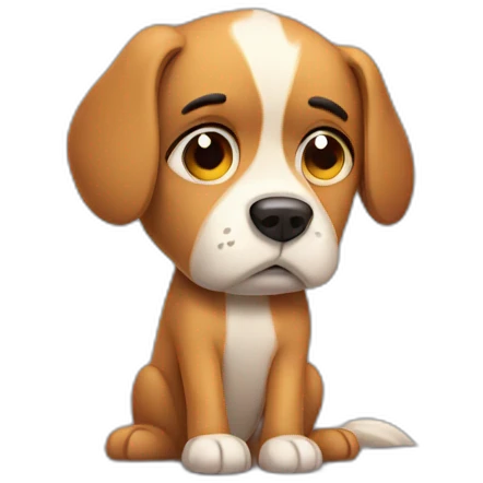 sad dog emoji