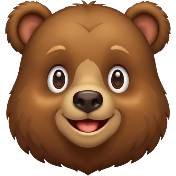 bear animal happy face emoji