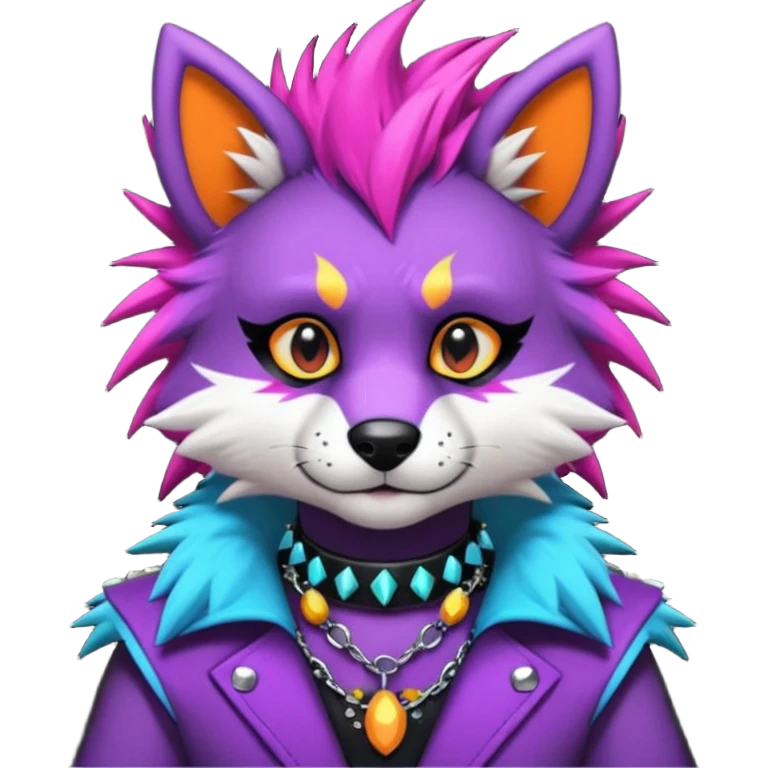 Cool punky badass Fursuit-furry-fursona emoji