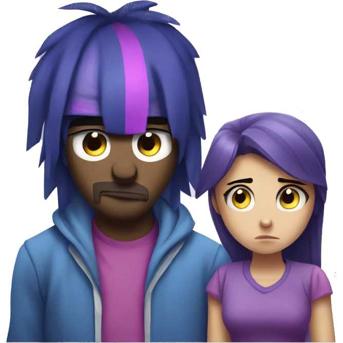 mordecai and twilight sparkle looking sad emoji