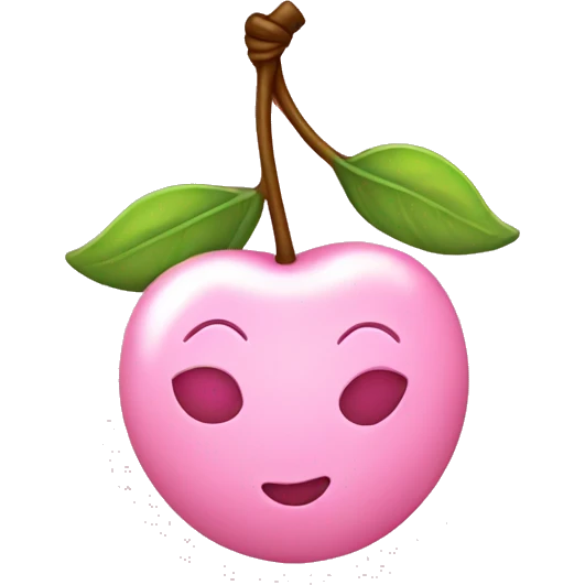 Light pink cherry with bow emoji