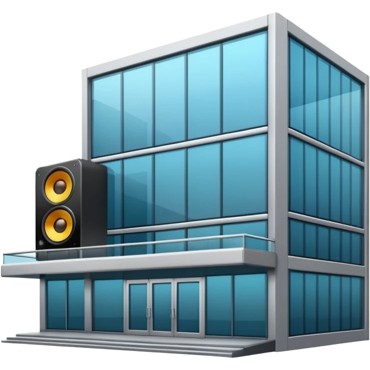 Music recording studio building emoji