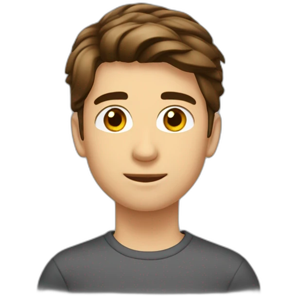 Homme de 16 ans brun cheveux courts avec une crête et il mesure 1 mètre 90 emoji
