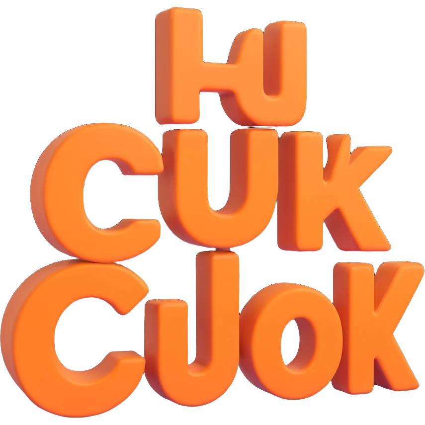 simple, clean, 3D text image with the word 'cuki' centered, no emoji or face, transparent background emoji
