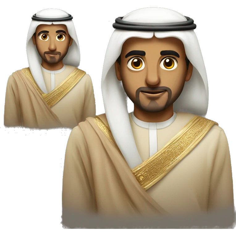 photorealistic  Faisal King of Saudi Arabia serious emoji