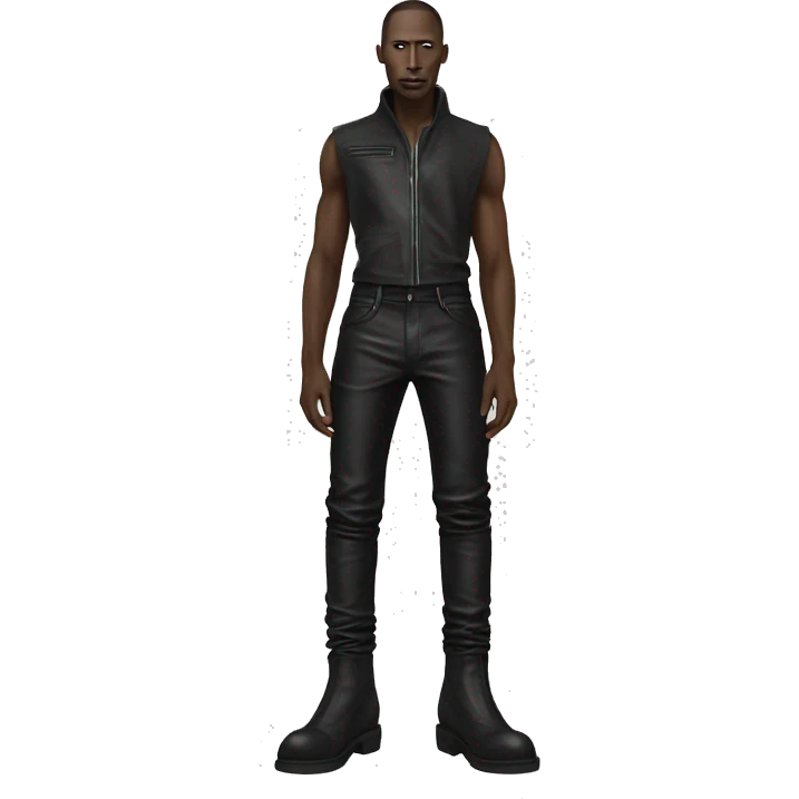rick owens dark leather pants emoji
