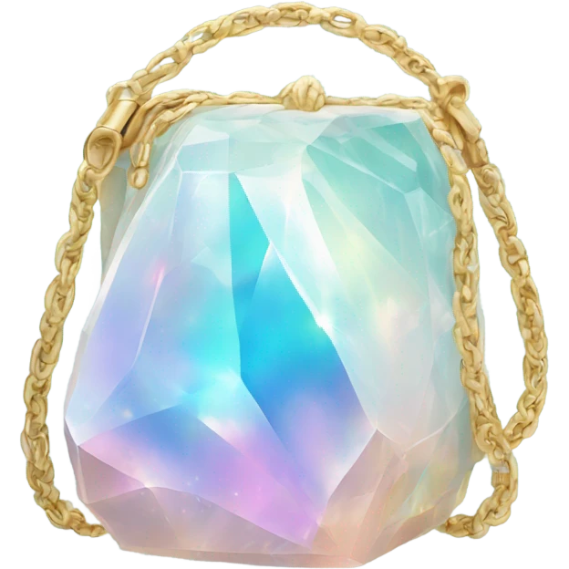 opal Crystal gemstone handbag emoji