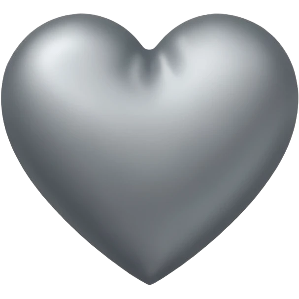 Gray satin heart  emoji