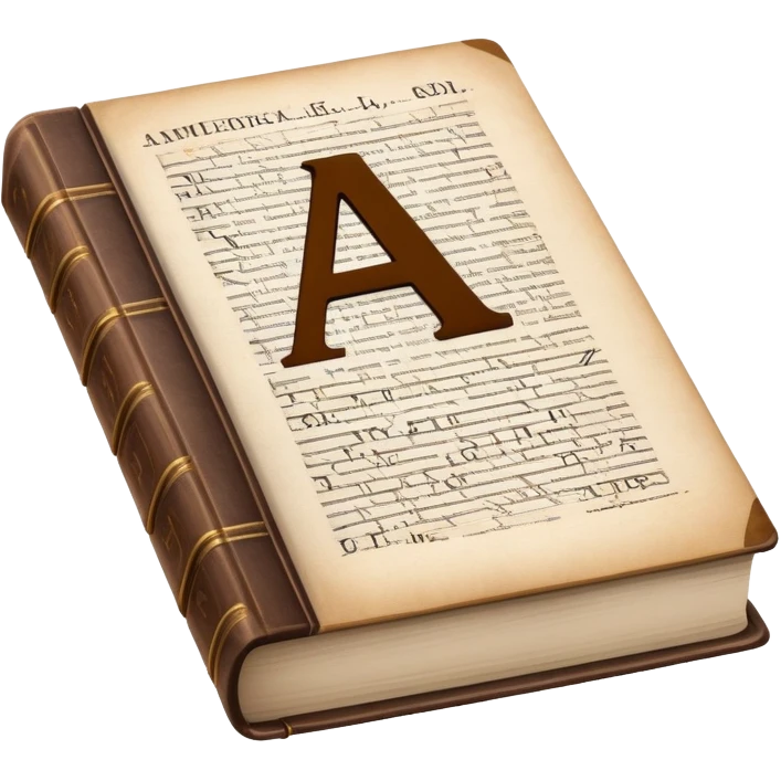 English dictionary book with letter A visible emoji