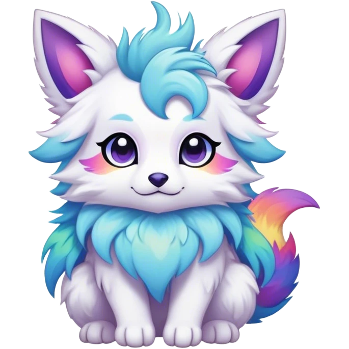 Kawaii bright fantasy ethereal anthro fursona Fakemon emoji