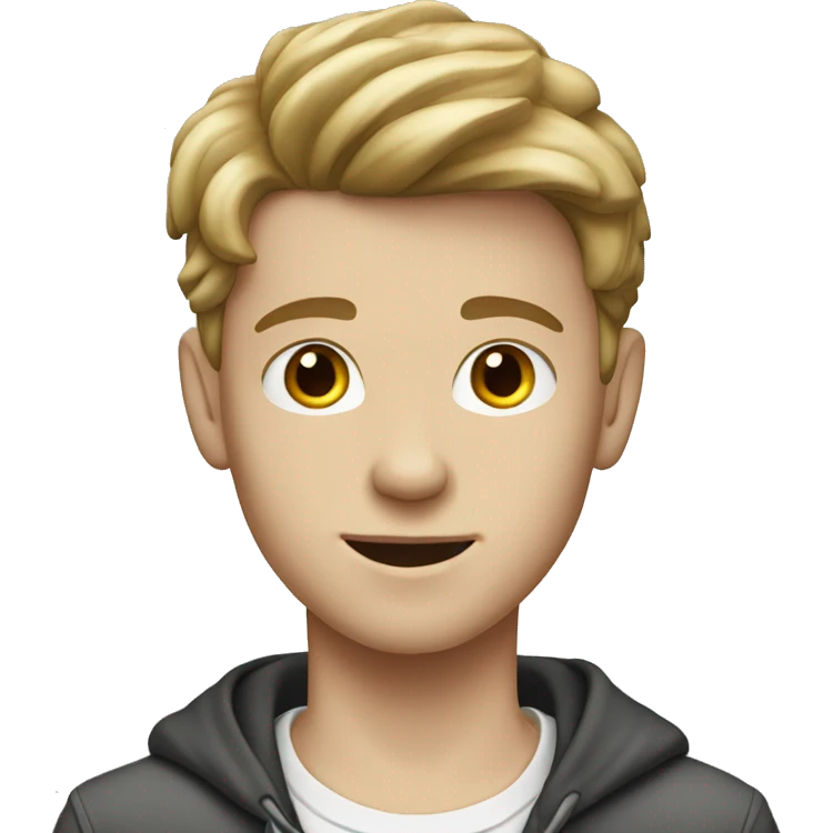teen "white boy" sharp features "dark hair" emoji