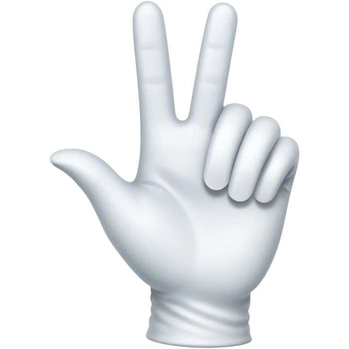 white glove single finger pointing emoji