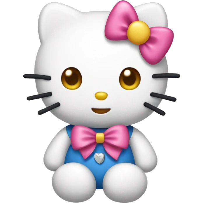 Hello kitty wearing bow emoji