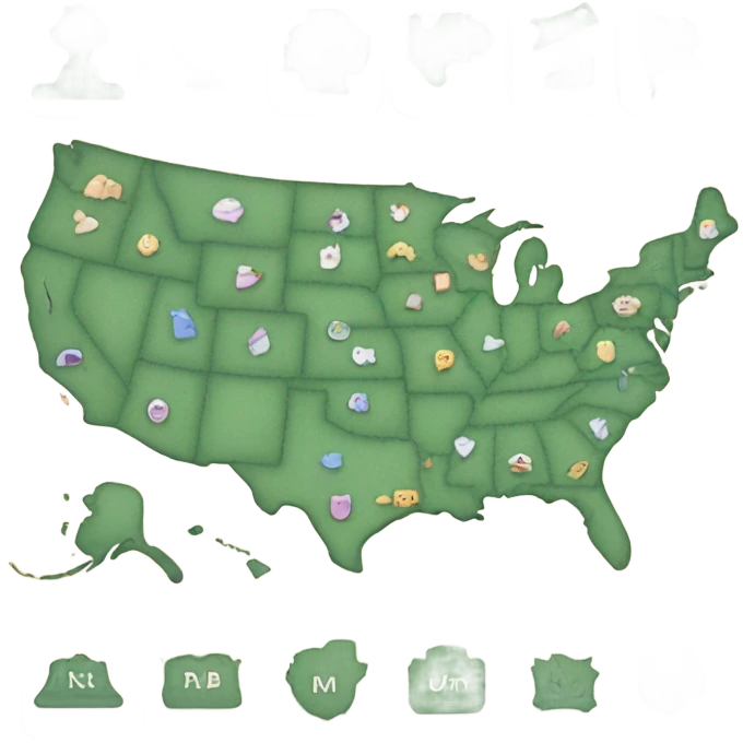 USA map emoji